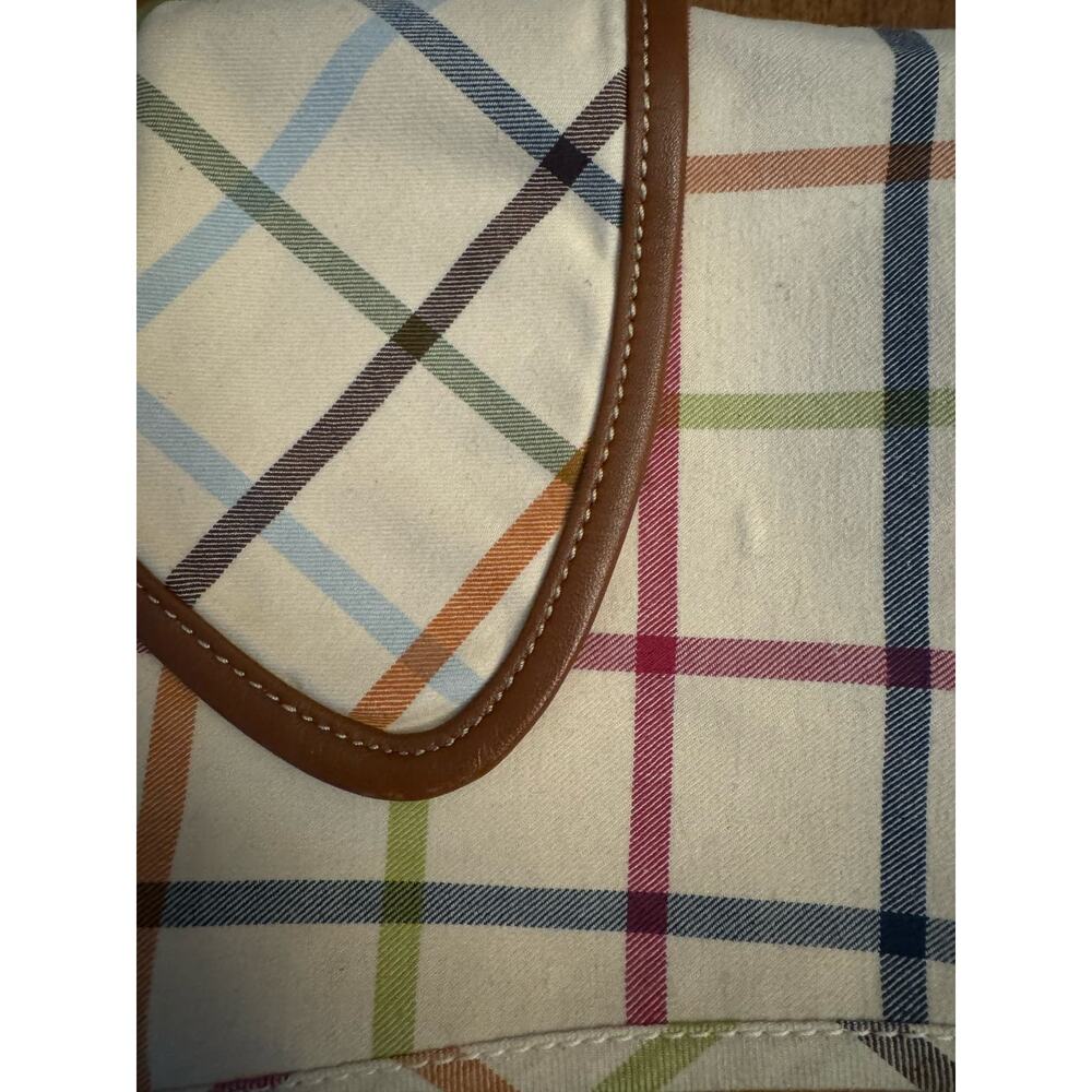 Y2K COACH Bleecker Tattersall Plaid Dog Luxury Petwear Brass Turn Locks Medium - Picture 5 of 13